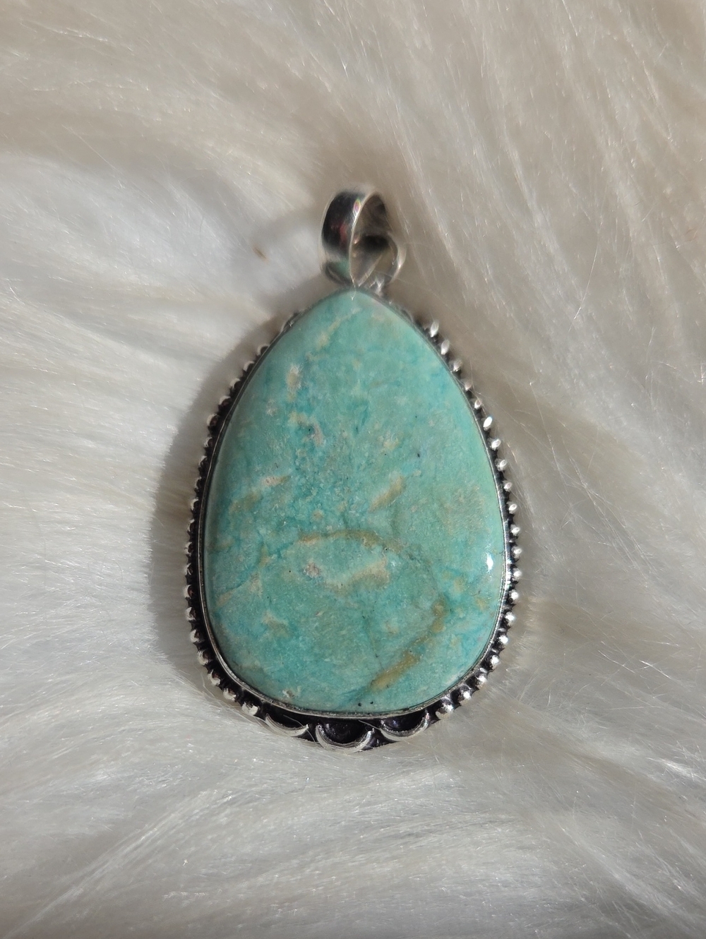 Amazing Amazonite Silver Plated 925 Gemstone Necklace Pendant
